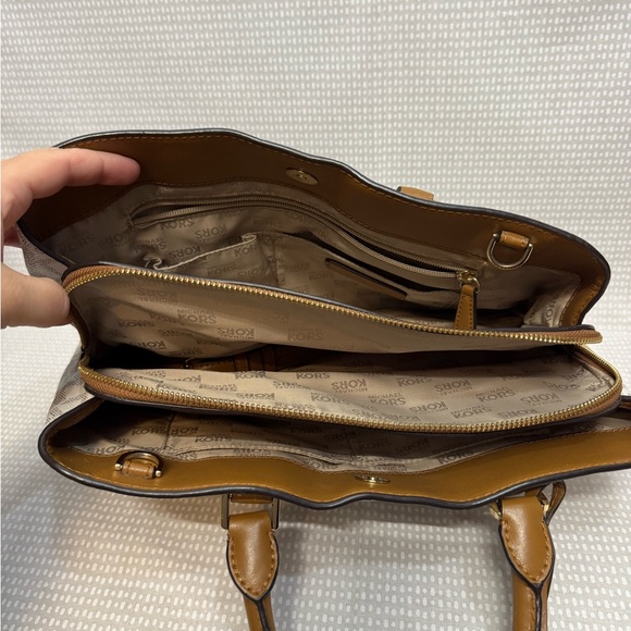 Michael Kors Leather Logo Satchel - Picture 2 of 10